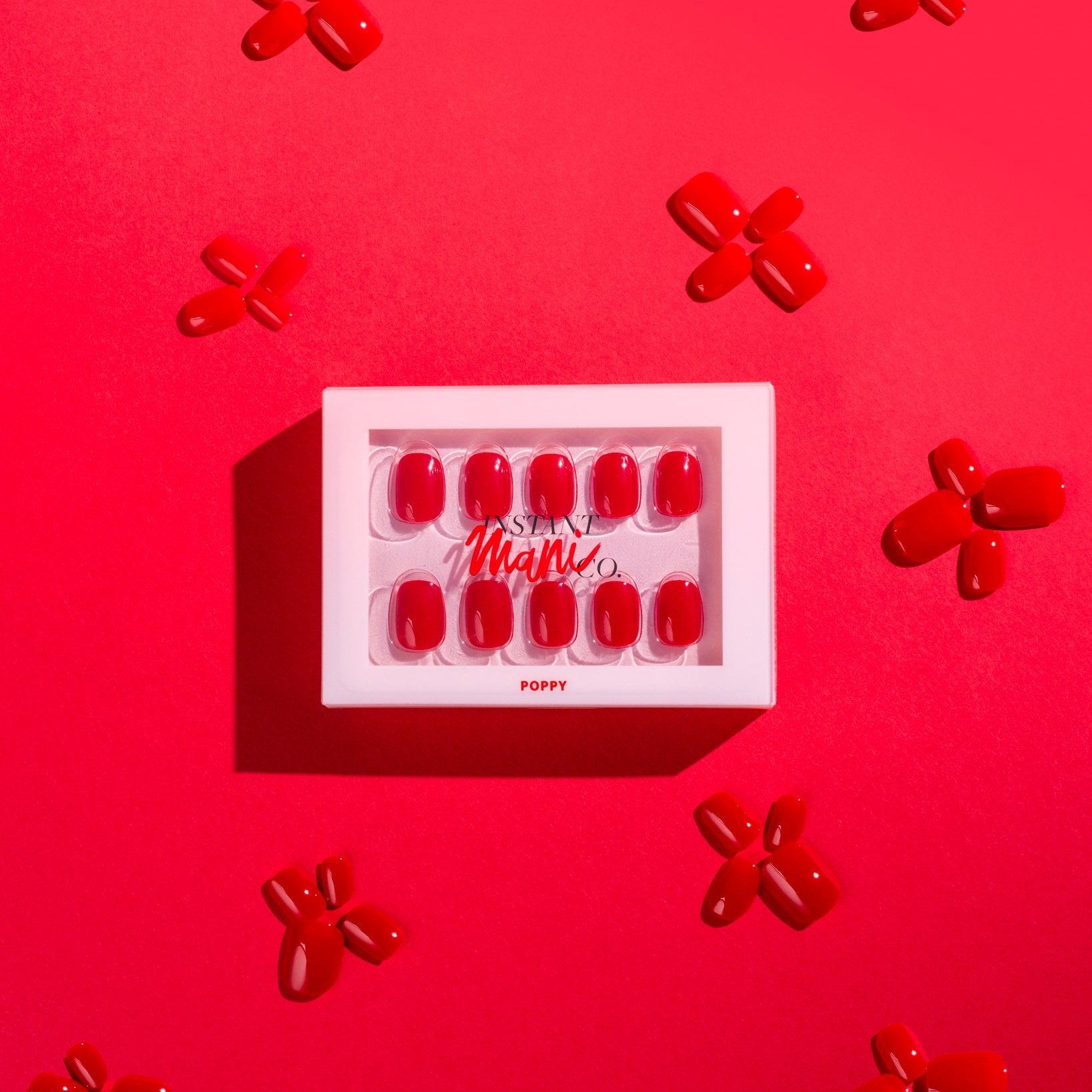 Instant Mani Co. Extra Short Red Press on Nails