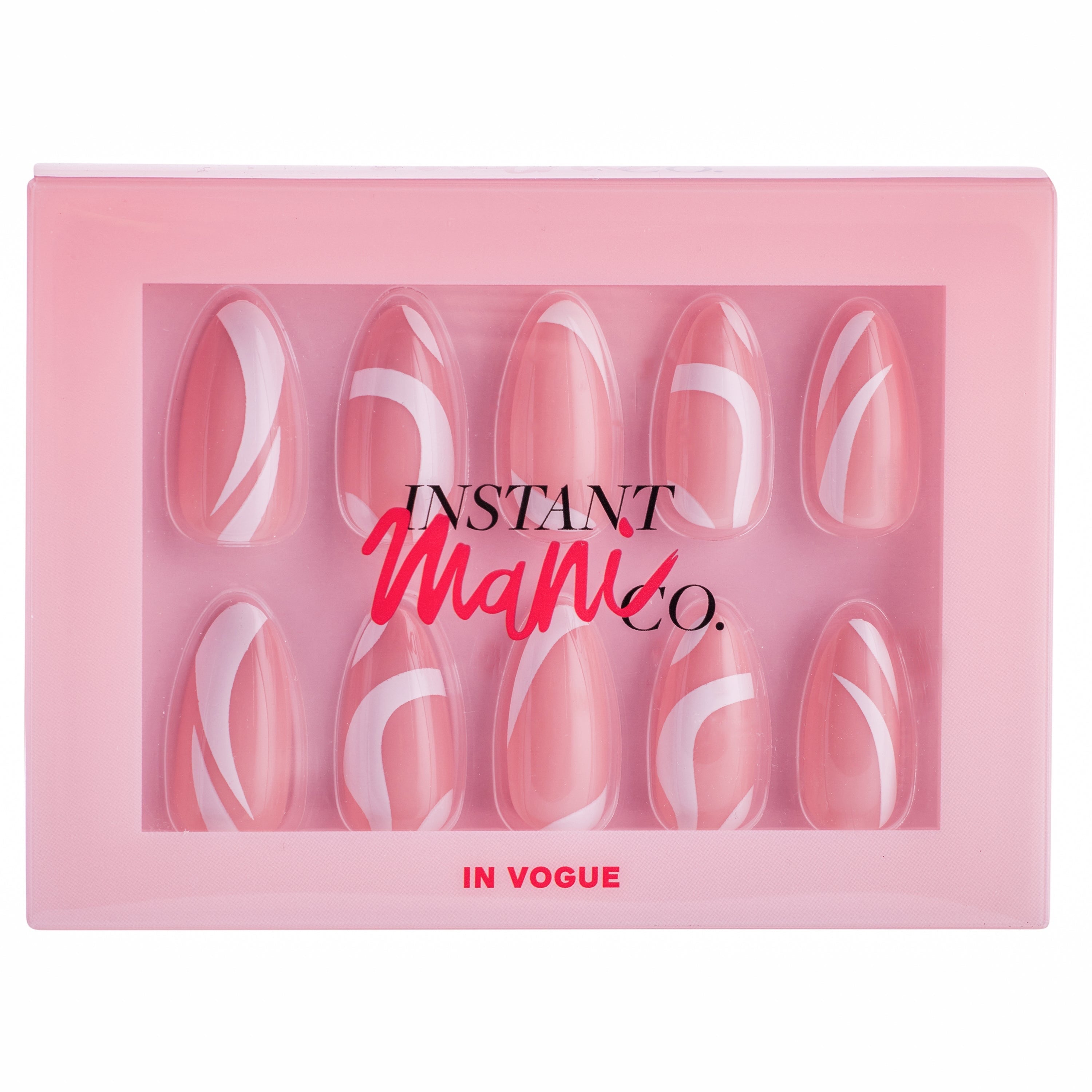 Packet of In Vogue Instant Mani Co. press on nails