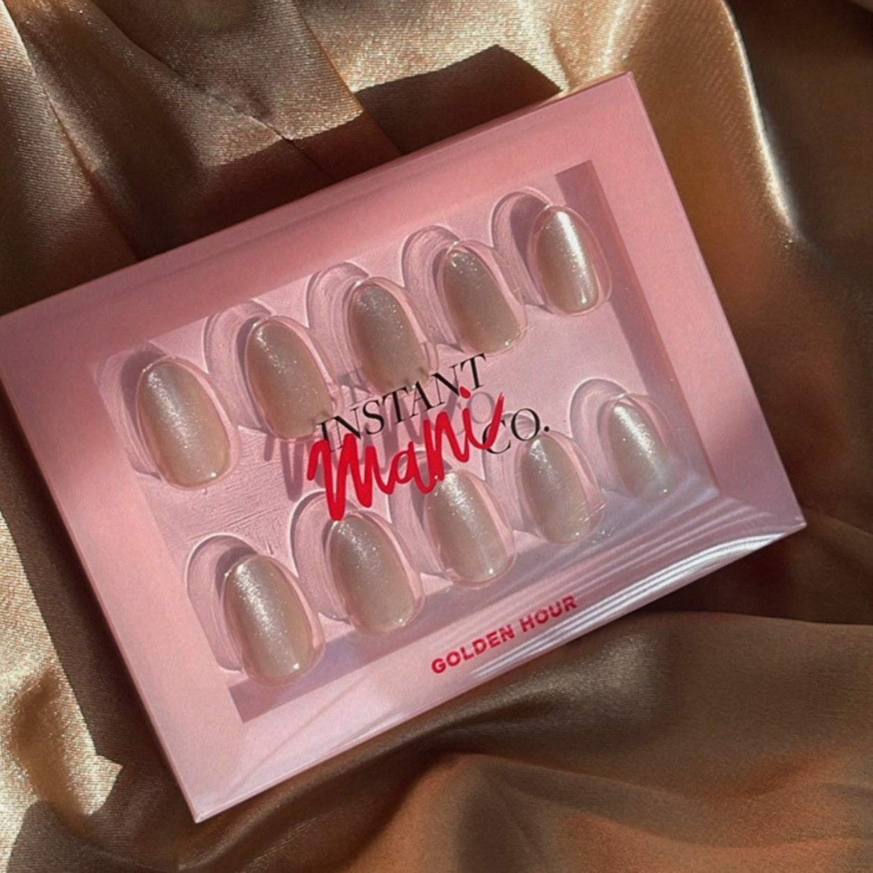 Instant Mani Co. Golden Hour press on nails in box