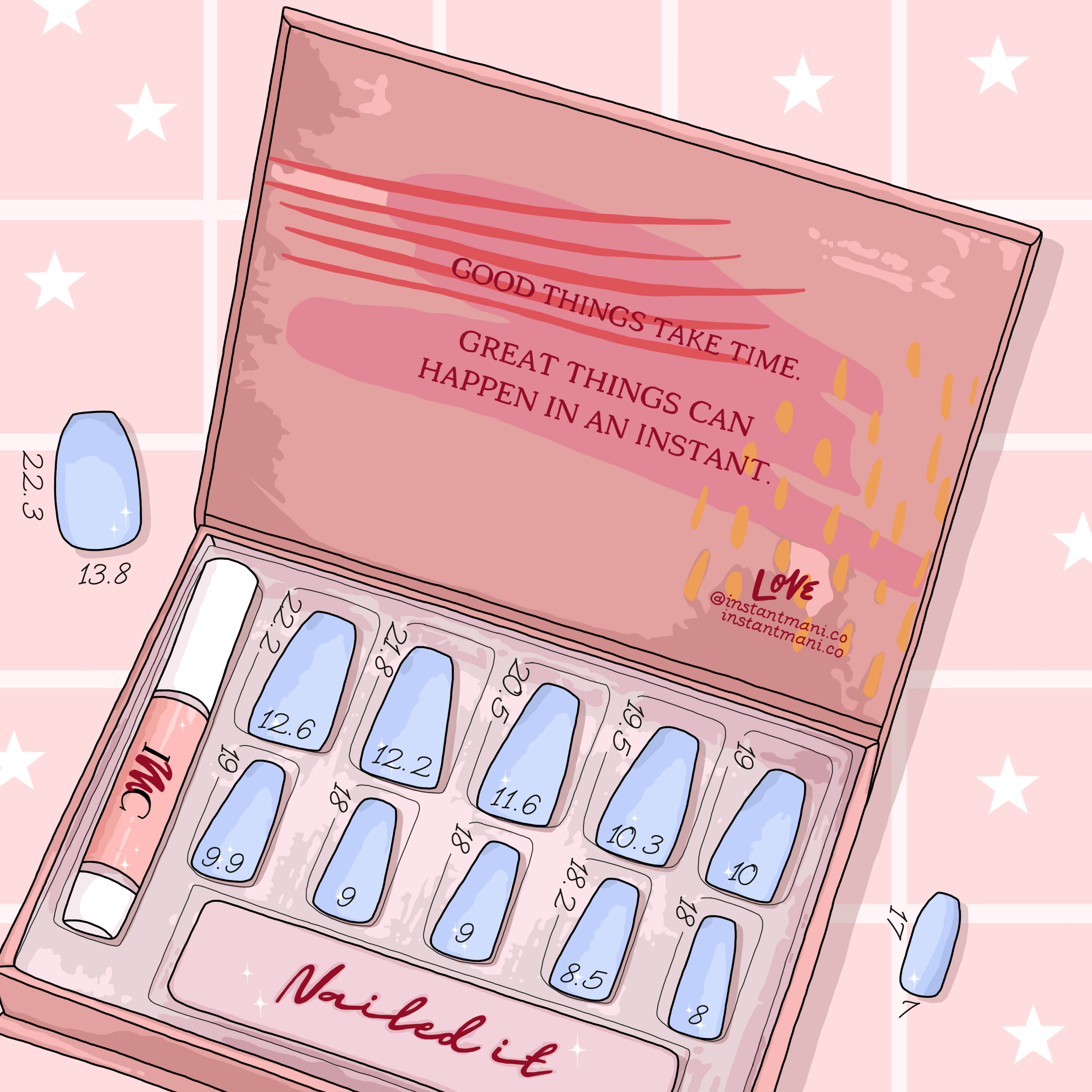 Instant Mani Co sizing chart