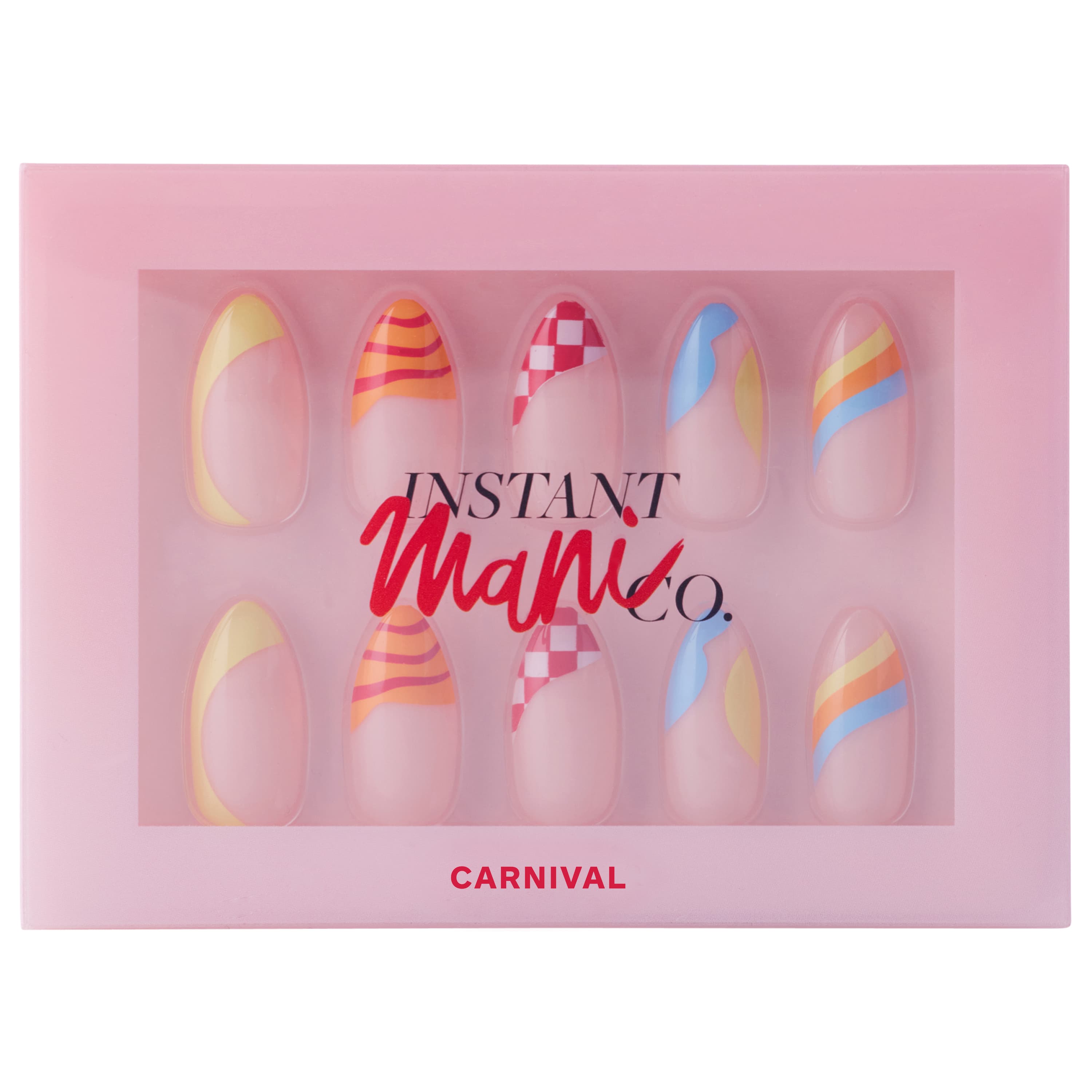 Instant Mani Co. Carnival press on nails in packaging