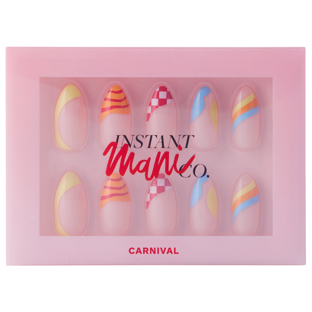 Instant Mani Co. Carnival press on nails in packaging 