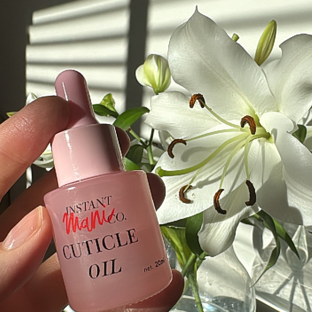 Instant Mani Co. Cuticle Oil bottle and dropper