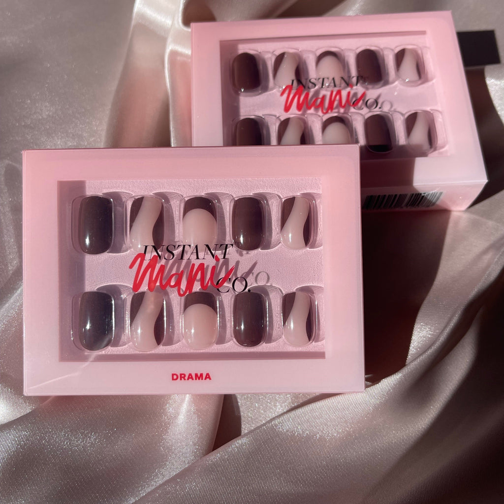 Instant Mani Co. Drama press on nails in packaging