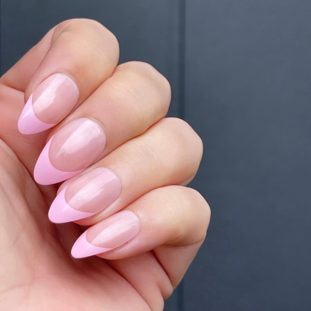 Instant Mani Co. pink french tip press on nail